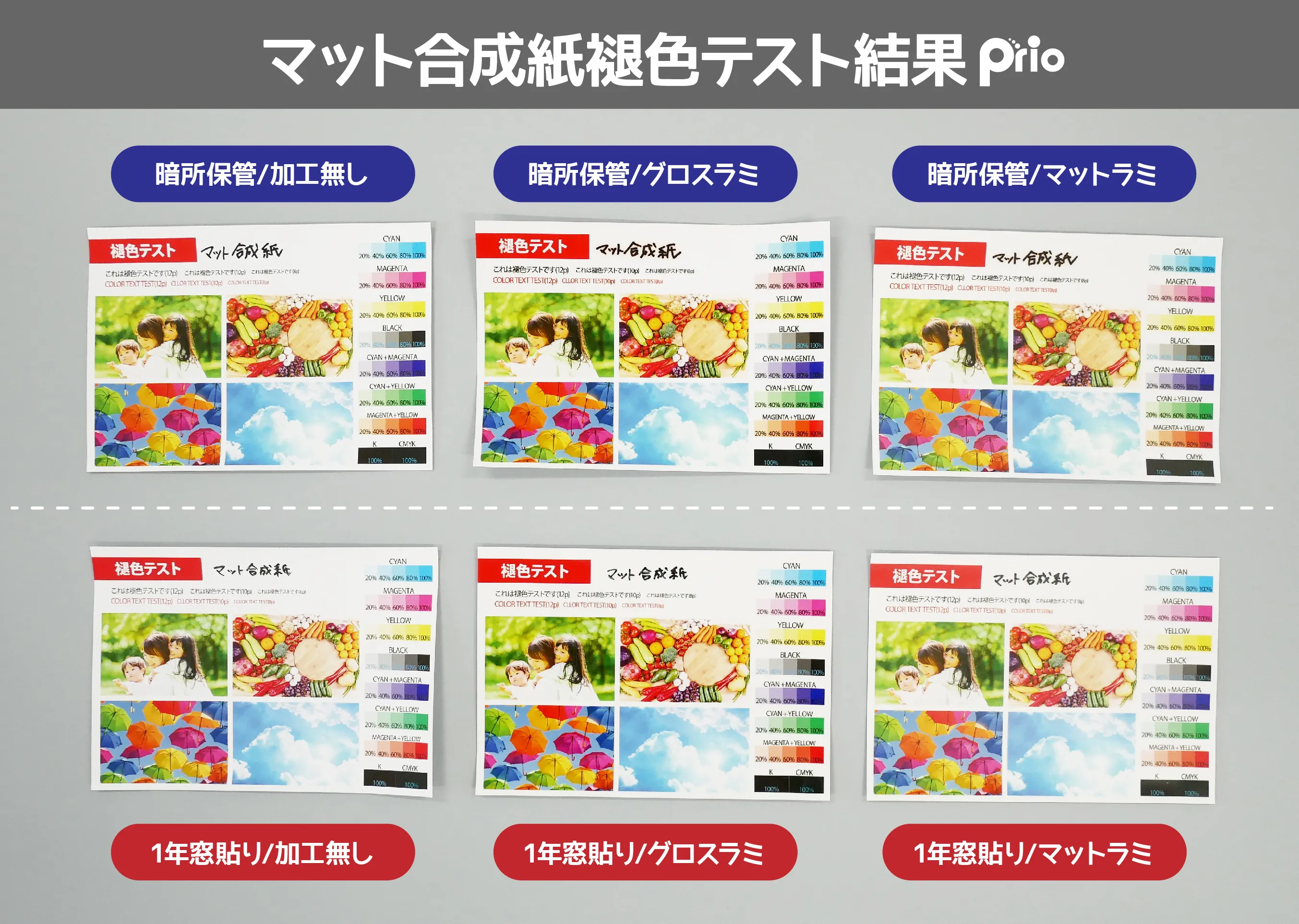 褪色テスト_マット合成紙