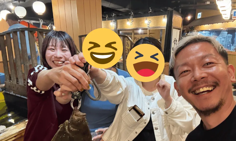 釣り上げたヒラメ