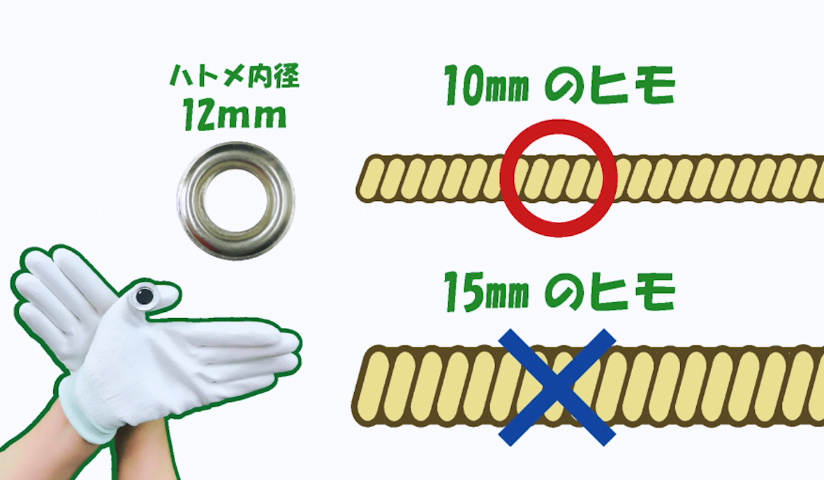 ヒモの太さ