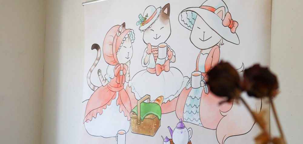 イラスト展は自由なサイズで いぬとねこ展7 印刷事例306 ポスター印刷のプリオ