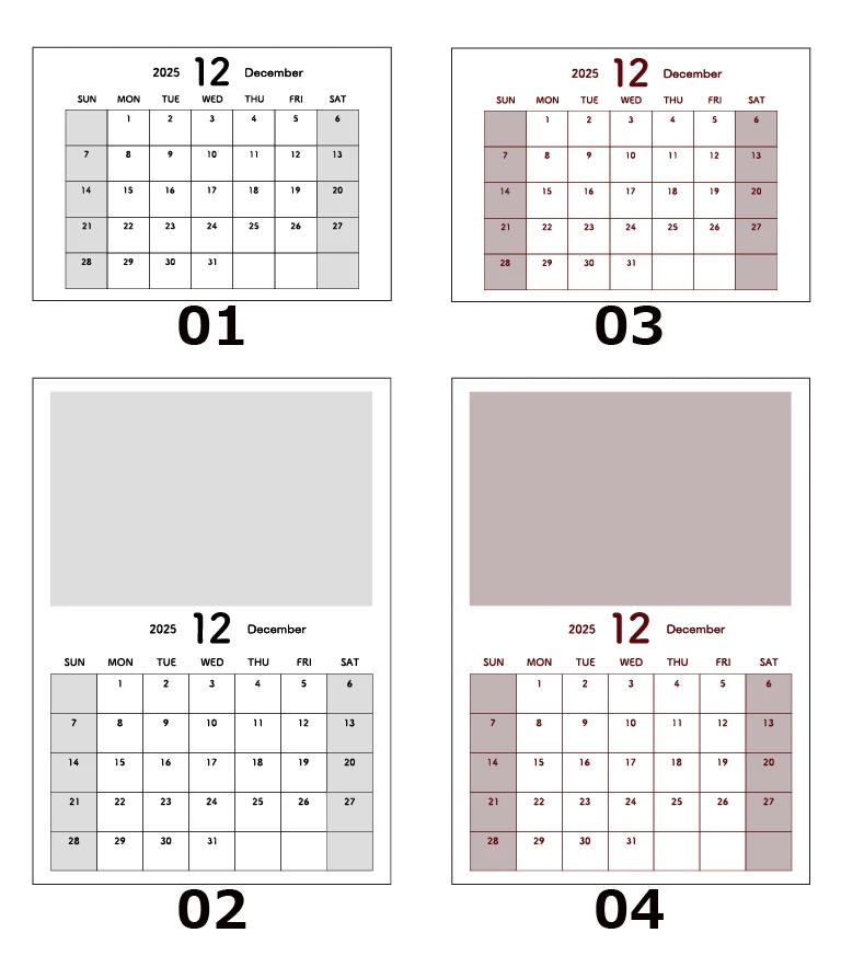 202512カレンダー見本